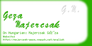 geza majercsak business card